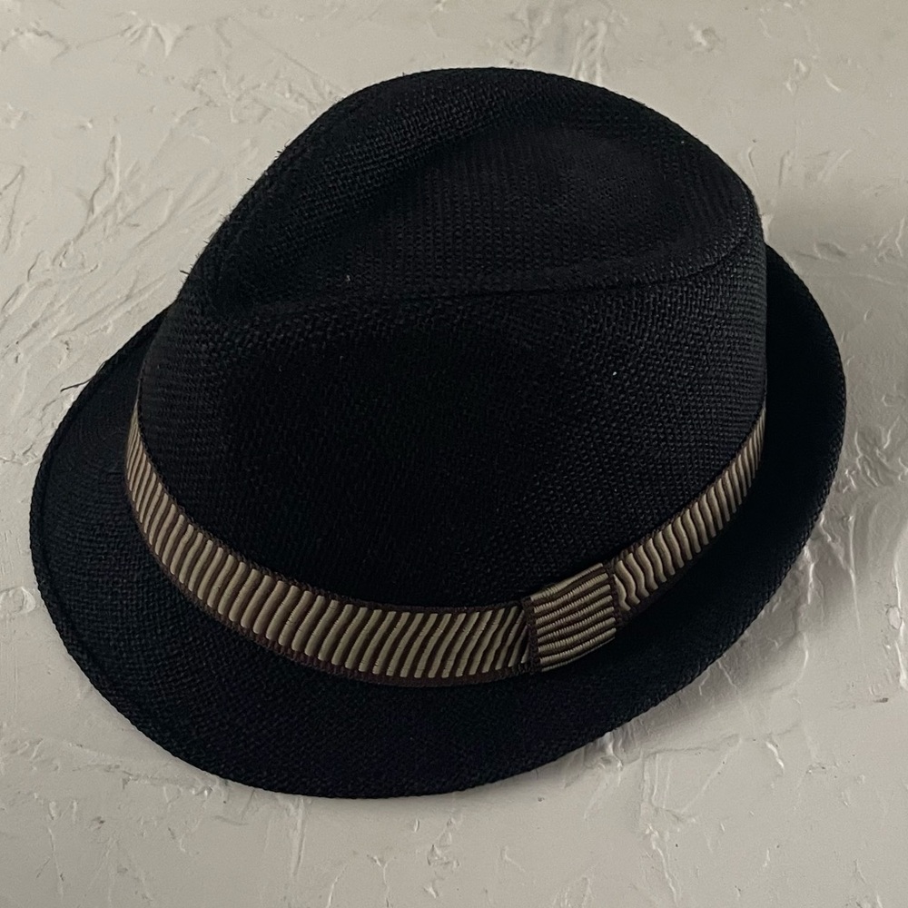 Angela & William Men's Black Band Fedora Hat Sz S/M